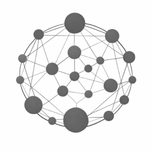 An idealised representation of a network graph